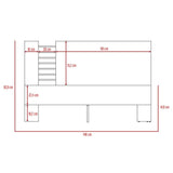 Combo Cama, Mesas de Noche y Rack para TV Doble 140 cm Rovere - Camas | Bylmo