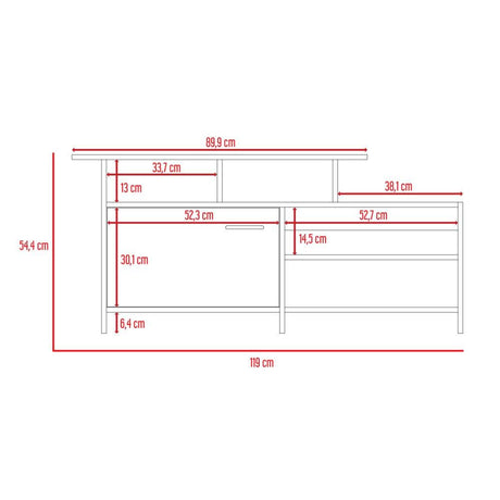Combo Cama, Mesas de Noche y Rack para TV Doble 140 cm Rovere - Camas | Bylmo