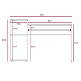 Combo Escritorio y Biblioteca Atlanter Wengue 120x81.5cm sin Cajones y con Organizador de Libros - Escritorios y Archivadores | Bylmo