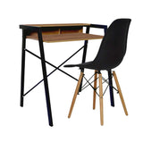 Combo Escritorio y Silla Look Amaretto 80 cm con Entrepaños - Escritorios y Archivadores | Bylmo