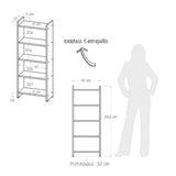 Combo Escritorio y Biblioteca Rovere y Blanco 40x100.8cm Con Un Cajón y con Organizador de Libros - Escritorios y Archivadores | Bylmo