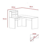 Combo Escritorio y Biblioteca Standford Miel 150 cm con Entrepaños