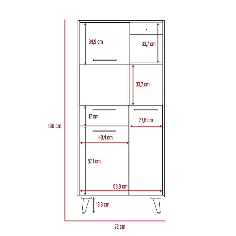 Combo Escritorio y Biblioteca Standford Miel 150 cm con Entrepaños