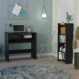 Combo Escritorio y Biblioteca Vizcaya Wengue 80 cm con un Cajón y Entrepaños - Combos Oficina | Bylmo