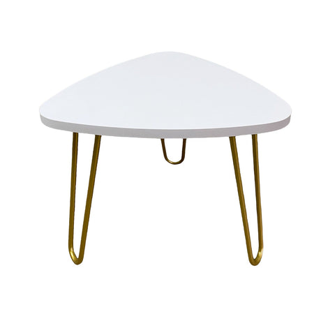 Combo Mesa de Centro y Mesa Auxiliar Shine Blanco 60 cm Triangulares - Combos Sala | Bylmo