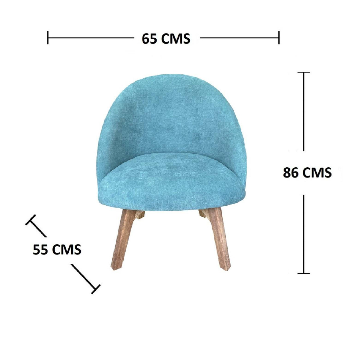 Combo Poltrona y Mesa de Centro Zar Verde Menta 65 cm con Patas de Madera - Combos Sala | Bylmo