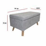 Combo Sofá Baúl Chaise Long Gris 163 cm con Mesa de Centro y Banqueta - Combos Sala | Bylmo