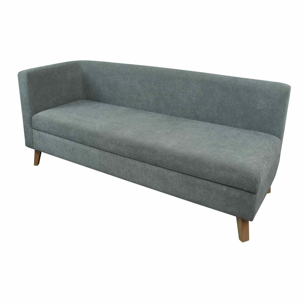 Combo Sofá Baúl Chaise Long Gris 163 cm con Mesa de Centro y Banqueta - Combos Sala | Bylmo