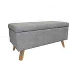 Combo Sofá Baúl Chaise Long Gris 163 cm con Mesa de Centro y Banqueta - Combos Sala | Bylmo