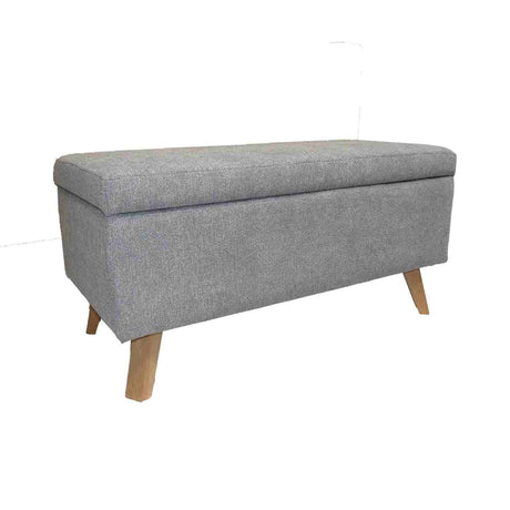Combo Sofá Baúl Chaise Long Gris 163 cm con Puff y Banqueta Baúl - Combos Sala | Bylmo
