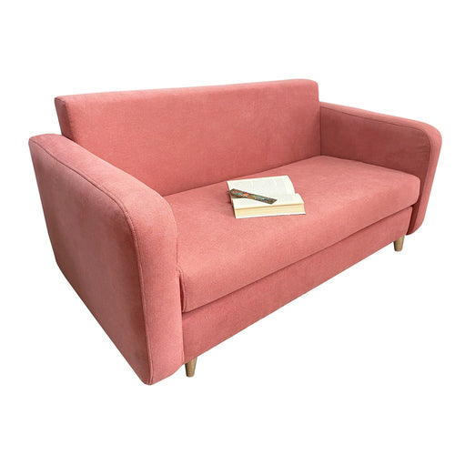 Combo Sofa,Puff y Mesa Sweet Rosa 140 cm