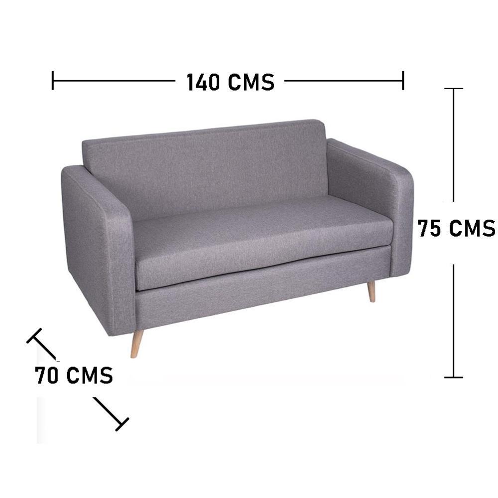 Combo Sofa, Puff y Mesas Gris 140 cm - Sofas | Bylmo