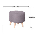 Combo Sofa, Puff y Mesas Gris 140 cm