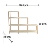 Combo Sofa, Biblioteca y Mesas Loly Gris 145 cm - Sofas | Bylmo