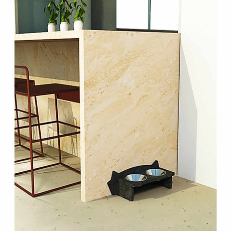 Comedero Mismicos 37 cm Negro Pequeño para Gatos - Muebles para Mascotas | Bylmo