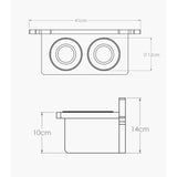 Comedero Mismicos 37 cm Negro Pequeño para Gatos - Muebles para Mascotas | Bylmo