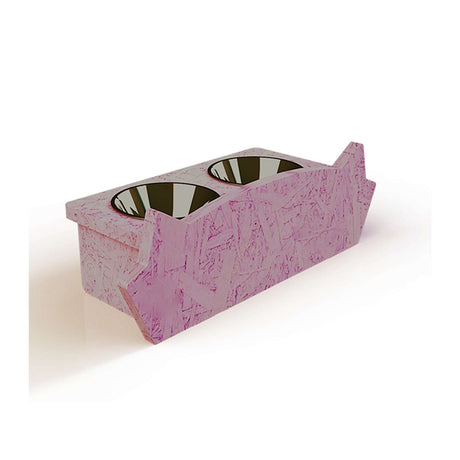 Comedero Mismicos 37 cm Rosa Pequeño para Gatos - Muebles para Mascotas | Bylmo