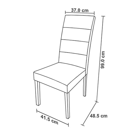 Comedor Albacete Gris 150x74cm Rectangular de Seis Puestos y con Cuatro Sillas - Comedores | Bylmo
