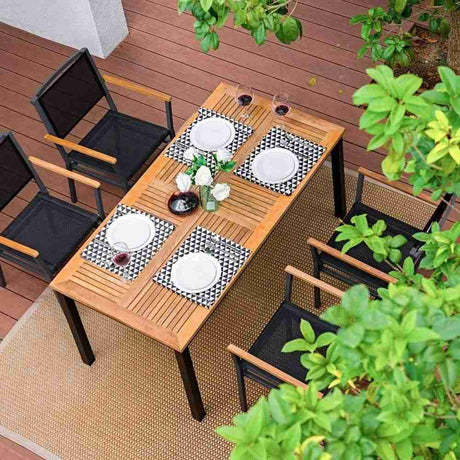 Comedor Biagio Gris y Miel 160 cm de Exterior - Comedores | Bylmo