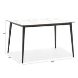 Comedor Brienz Chocolate y Gris 160 cm de Exterior - Comedores | Bylmo