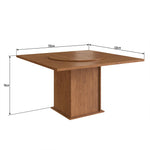 Comedor Columbus Canela 130 cm de Seis Puestos (Incluye Sillas)