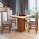 Comedor Corona Canela 90 cm de Cuatro Puestos (Incluye Sillas) - Comedores | Bylmo