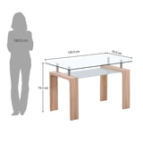 Comedor Diniza Gris 120x70cm Rectangular de Cuatro Puestos y con Cuatro Sillas - Comedores | Bylmo