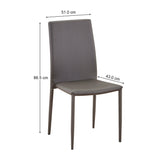Comedor Diniza Gris 120x70cm Rectangular de Cuatro Puestos y con Cuatro Sillas - Comedores | Bylmo