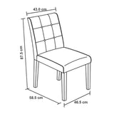 Comedor Enna Camel 120x74cm Rectangular de Cuatro Puestos y con Cuatro Sillas - Comedores | Bylmo