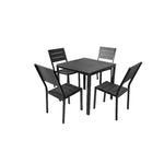 Comedor Luxe Negro 78 cm de Exterior Incluiye Sillas