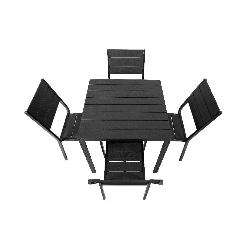 Comedor Luxe Negro 78 cm de Exterior Incluiye Sillas - Comedores | Bylmo