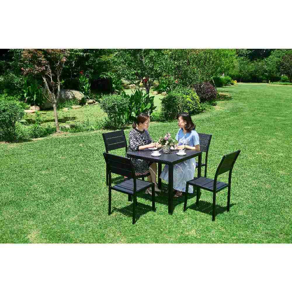 Comedor Luxe Negro 78 cm de Exterior Incluiye Sillas - Comedores | Bylmo