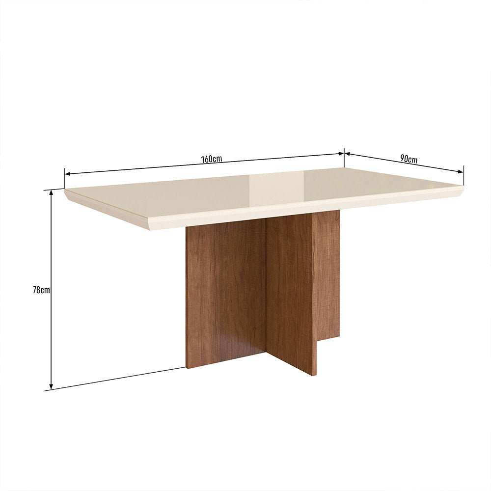 Comedor Fontana Canela 160 cm de Seis Puestos (Incluye Sillas) - Comedores | Bylmo