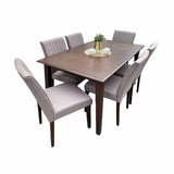 Comedor Glienza Cafe 150x74cm Rectangular de Seis Puestos y con Seis Sillas - Comedores | Bylmo