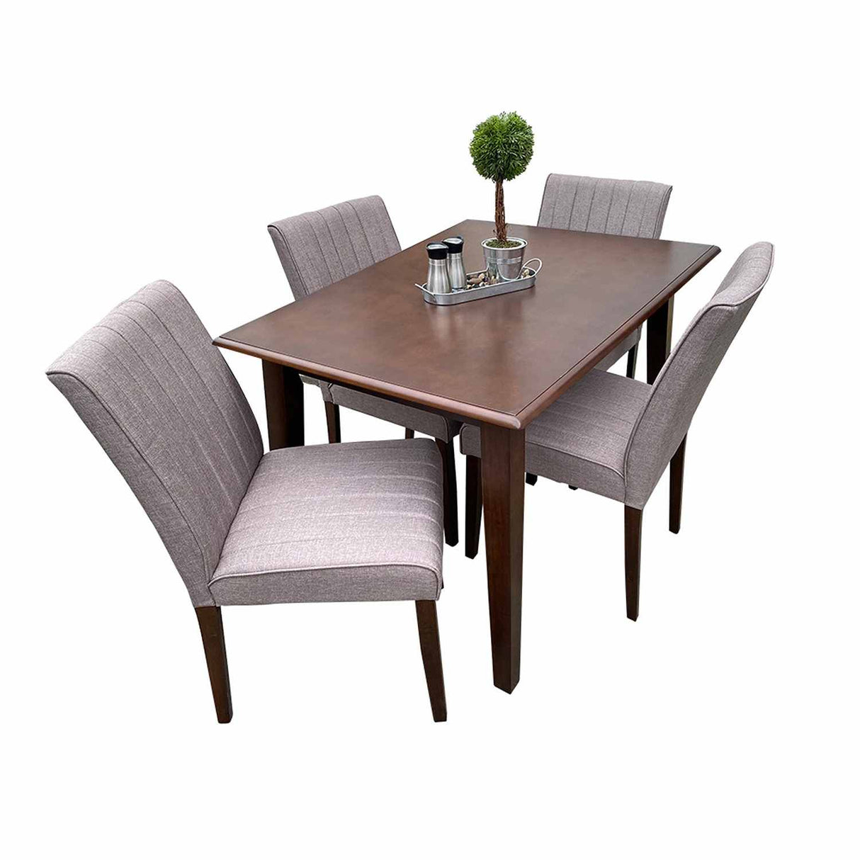 Comedor Glienza Wengue 120x74cm Rectangular de Cuatro Puestos y con Cuatro Sillas - Comedores | Bylmo
