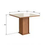 Comedor Hollywood Canela 90 cm de Cuatro Puestos (Incluye Sillas)