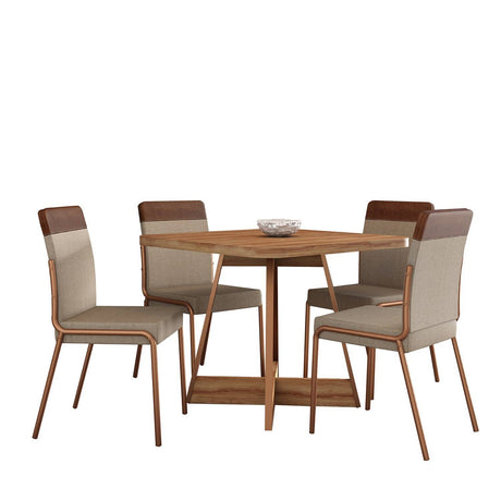 Comedor Imperial Arena Roce 93x24cm Cuadrado de Cuatro Puestos y con Cuatro Sillas - Comedores | Bylmo