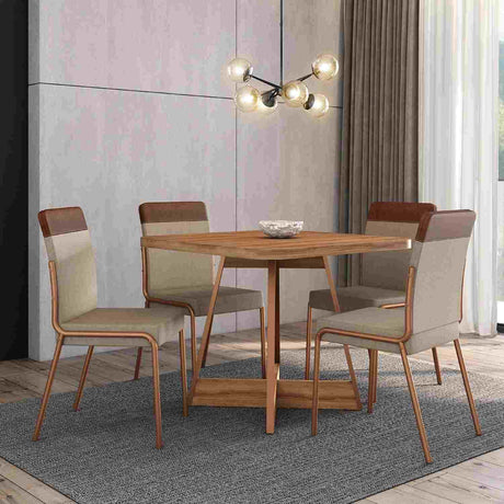 Comedor Imperial Arena Roce 93x24cm Cuadrado de Cuatro Puestos y con Cuatro Sillas - Comedores | Bylmo