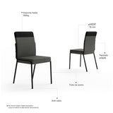 Comedor Imperial Grafito y Negro 93x93cm Cuadrado de Cuatro Puestos y con Cuatro Sillas - Comedores | Bylmo