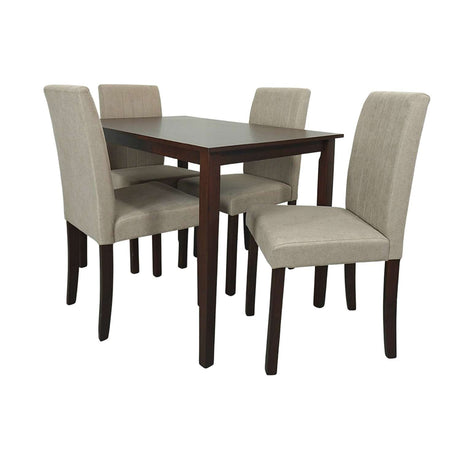 Comedor Imperiale Beige 110x74cm Rectangular de Cuatro Puestos y con Cuatro Sillas - Comedores | Bylmo