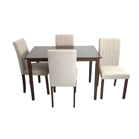 Comedor Imperiale Beige 110x74cm Rectangular de Cuatro Puestos y con Cuatro Sillas - Comedores | Bylmo