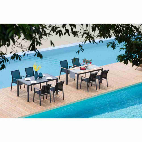 Comedor Tampere Gris 160 cm de Exterior - Comedores | Bylmo