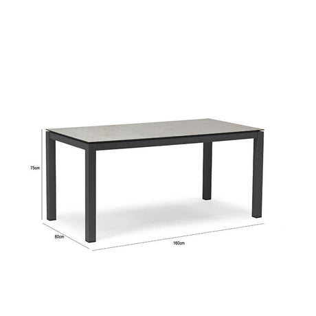 Comedor Zama Gris 160 cm de Exterior - Comedores | Bylmo