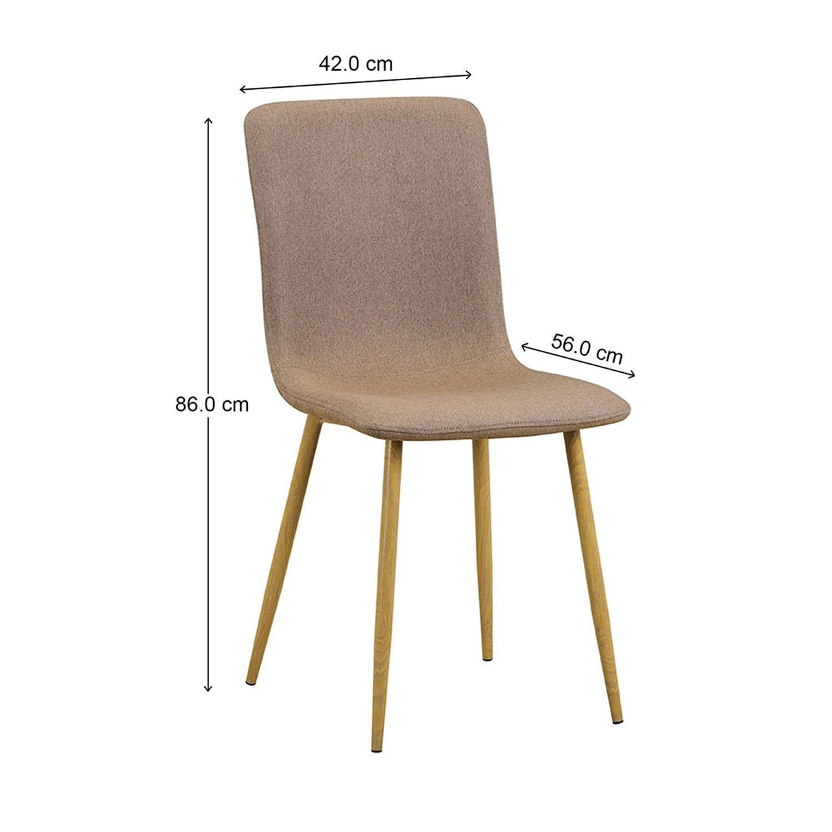 Comedor Natura Cafe 120x70cm Rectangular de Cuatro Puestos y con Cuatro Sillas - Comedores | Bylmo