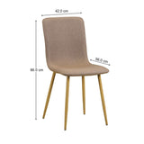 Comedor Natura Cafe 120x70cm Rectangular de Cuatro Puestos y con Cuatro Sillas - Comedores | Bylmo