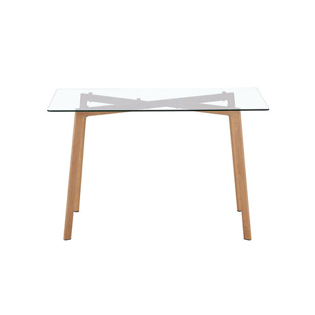 Comedor Natura Gris 120x70cm Rectangular de Cuatro Puestos y con Cuatro Sillas - Comedores | Bylmo