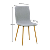 Comedor Natura Gris 120x70cm Rectangular de Cuatro Puestos y con Cuatro Sillas - Comedores | Bylmo