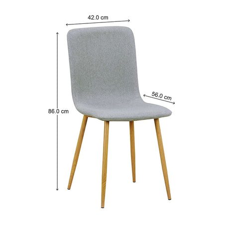 Comedor Natura Gris 120x70cm Rectangular de Cuatro Puestos y con Cuatro Sillas - Comedores | Bylmo