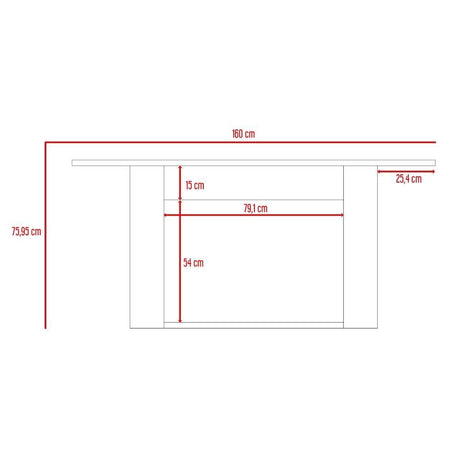 Comedor Nepal Miel 160 cm de Cuatro Puestos - Comedores | Bylmo