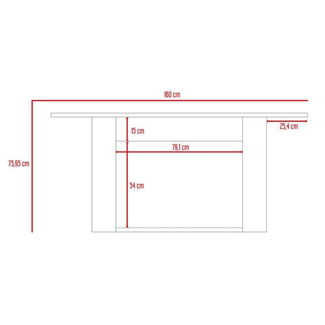 Comedor Nepal Rovere 160 cm de Cuatro Puestos - Comedores | Bylmo